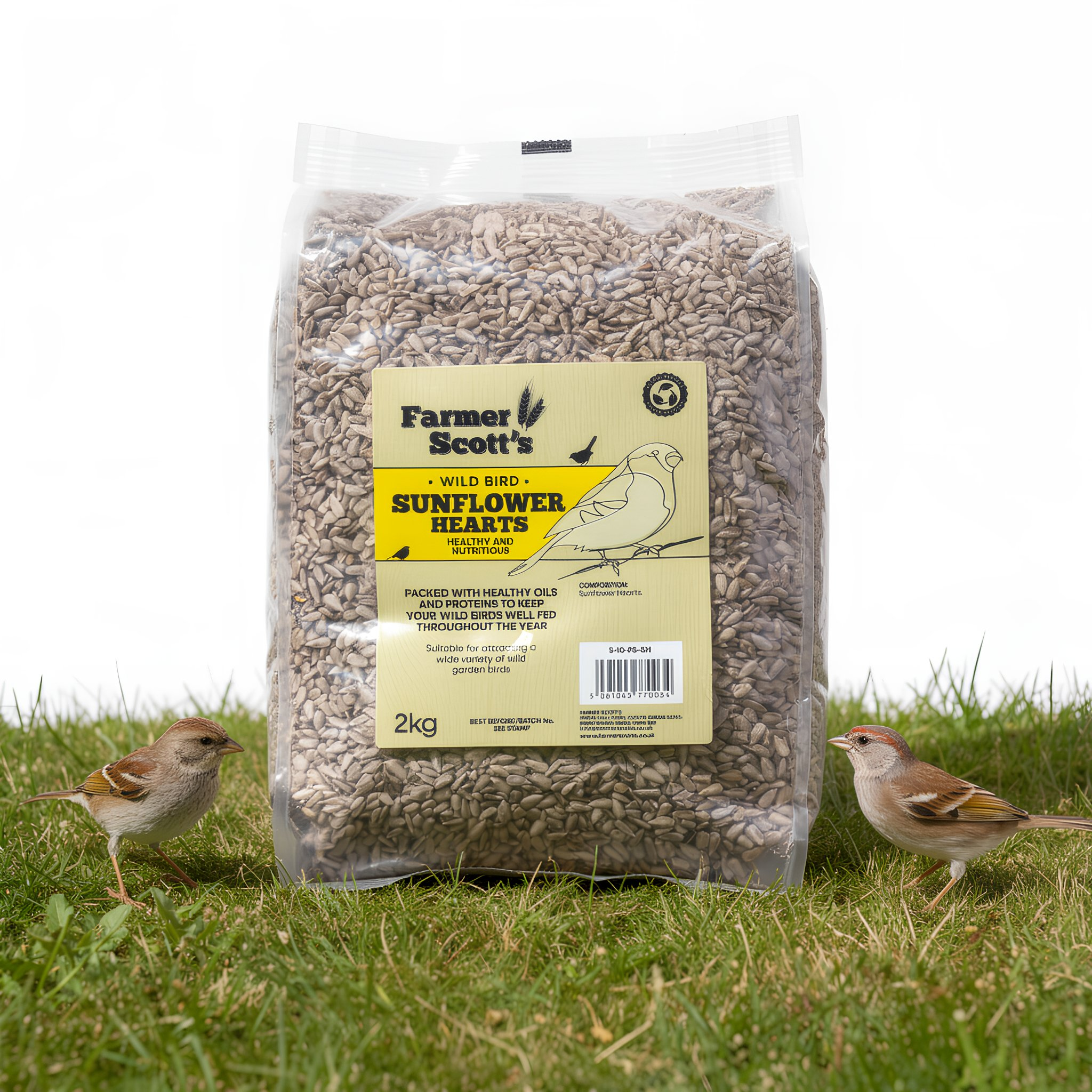 Farmer Scott's Sunflower Hearts 2KG – Premium Garden & Wild Bird Feed