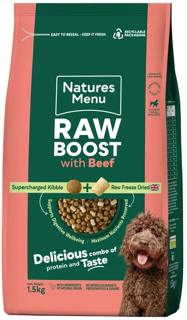 Natures Menu Dog Raw Boost with Beef – 1.5kg