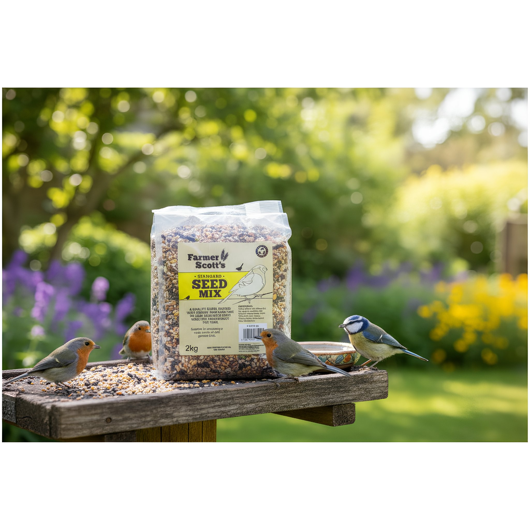 Farmer Scott's Wild Bird Standard Seed Mix 2KG – High Energy Garden Bird Feed