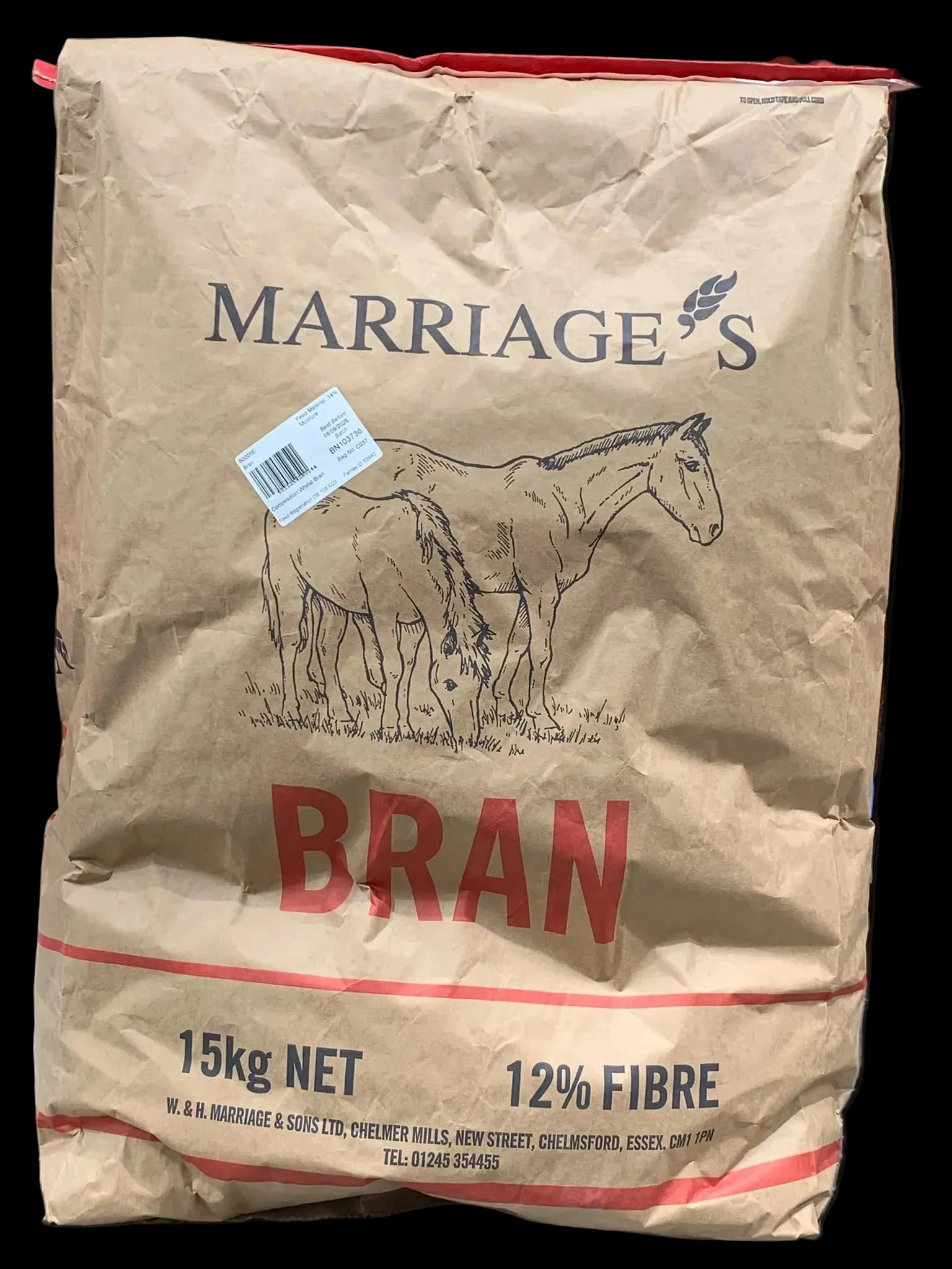 Marriages Broad Bran – High Fibre Horse and Pony Feed 15kg