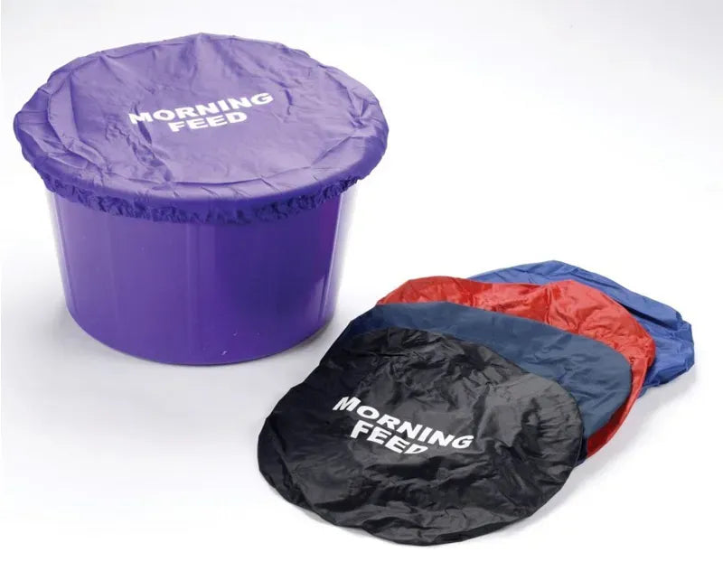 Lincoln Morning Feed Bucket Cover – Navy, Elasticated Feed Bucket Lid