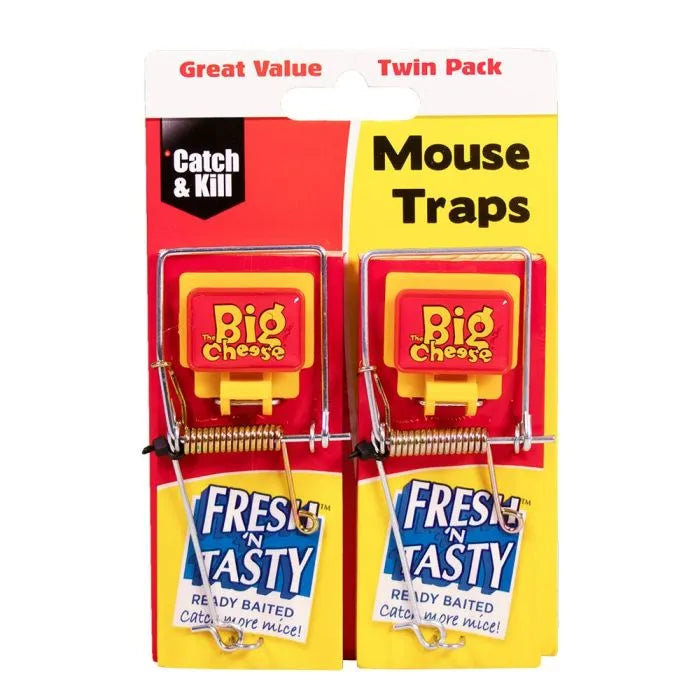 STV Big Cheese Fresh Baited Mouse Trap 2 Pack Rodent Control Traps
