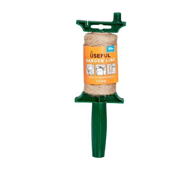 Smart Garden Garden Line 50m - Jute Twine with Dispenser for Seed Drills & Plant Tying