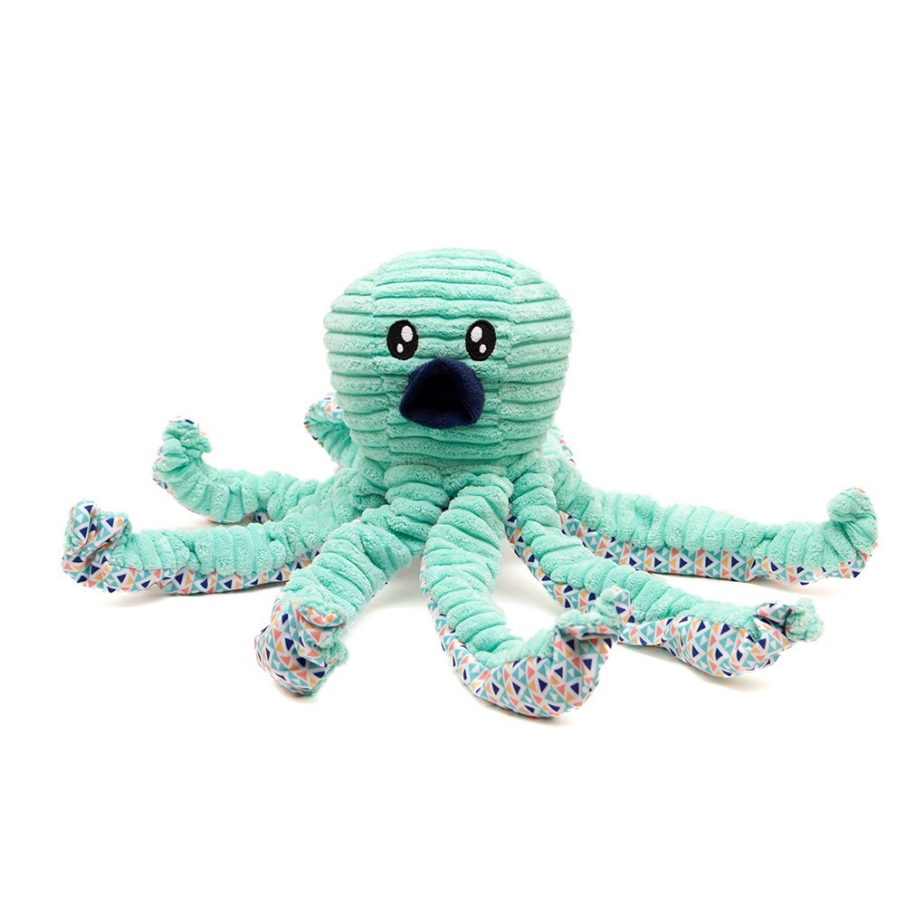 Great & Small Cuddle Me Knot Aqua Octopus – 35cm Rope Core Plush Dog Toy