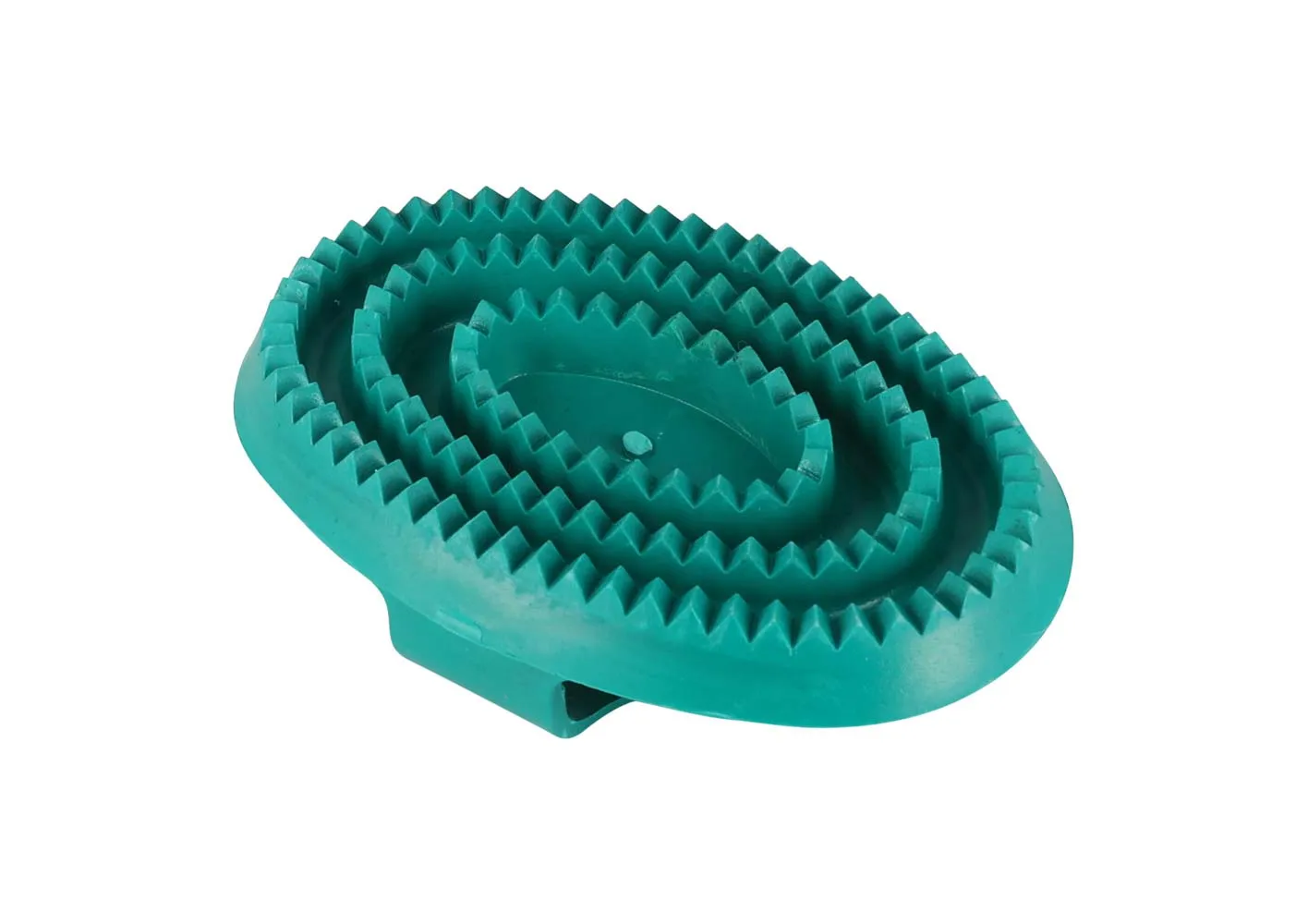 Lincoln Rubber Curry Comb – Green, Large, Flexible Grooming Comb