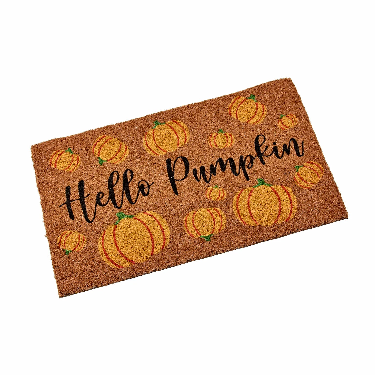 Smart Garden Hello Pumpkin Decoir Mat 40x60cm - Seasonal Coir Door Mat with PVC Backing