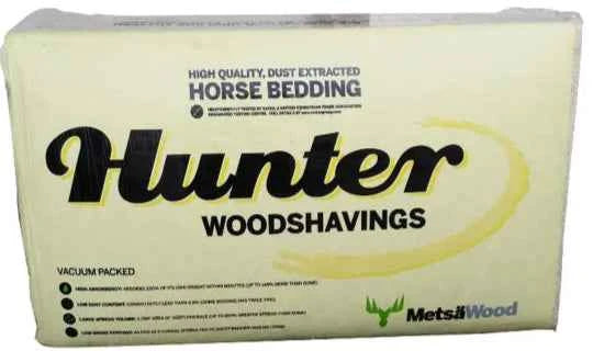 Hunter Wood Shavings – Premium Dust-Extracted Equine Bedding (Soft Flake, Horse/Pony)