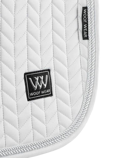 Woof Wear Herringbone Saddle Dressage Pad White Full
