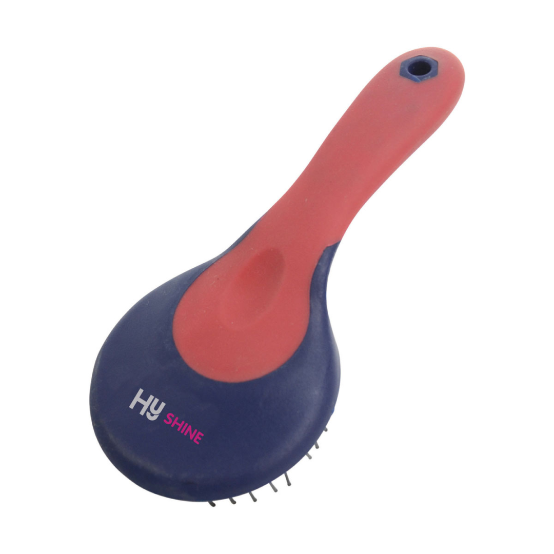 Hy Equestrian Pro Groom Mane & Tail Brush – Purple/Pink, Round Head Brush