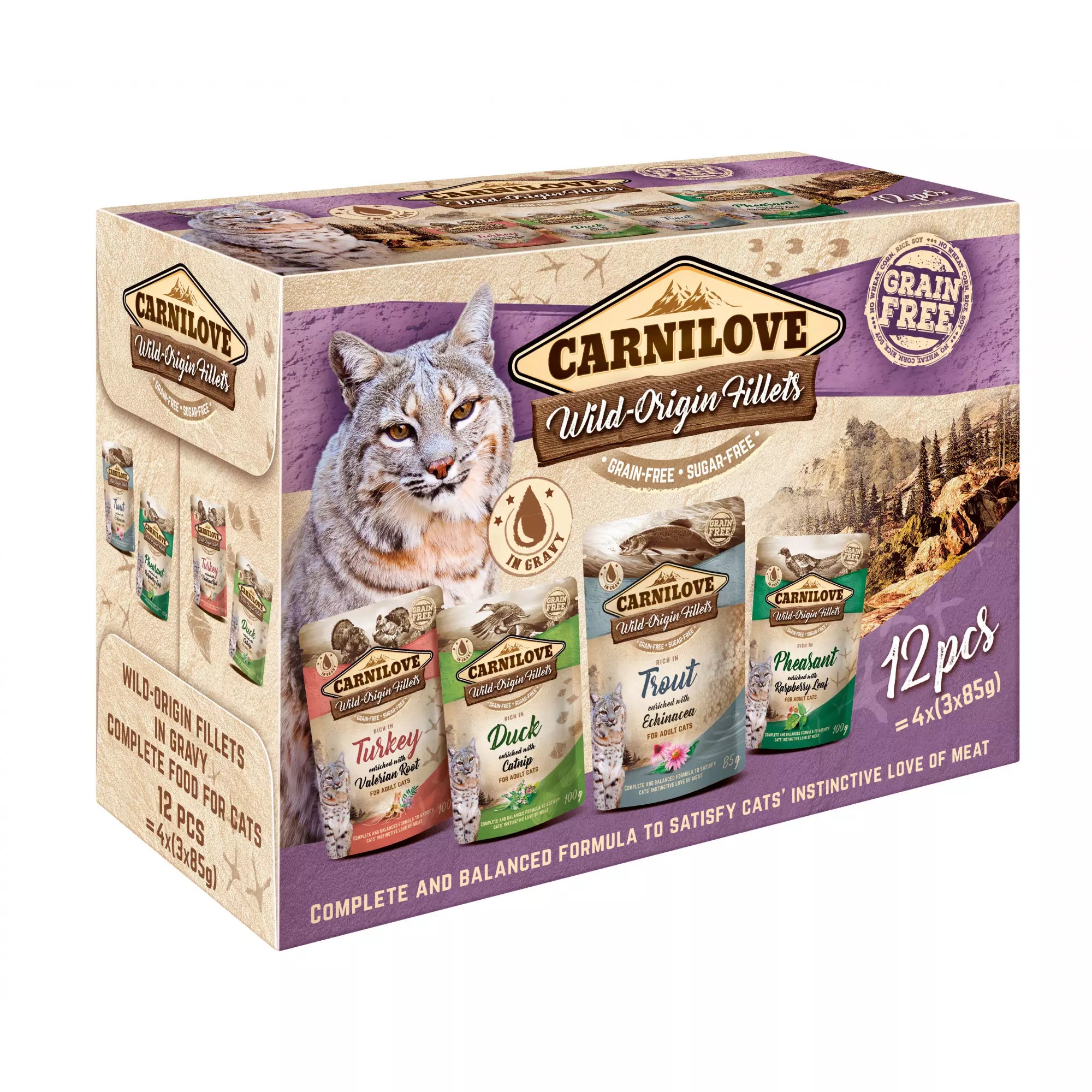 CARNILOVE Cat Pouch Multipack – 85g (12-Pack)