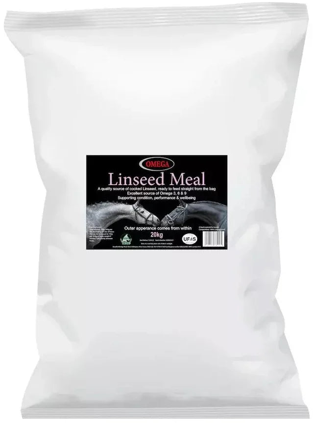 Omega Equine Linseed Meal – 20 kg High-Fat Conditioning Supplement for Horses & Ponies