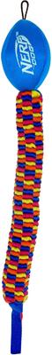 Nerf Dog Nylon Squeak Vortex Chain Tug – 25in, Blue & Green