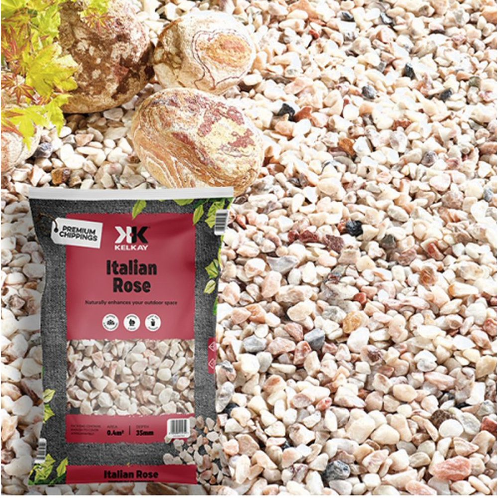 Kelkay Italian Rose Chippings – 20kg Pink Decorative Garden Gravel