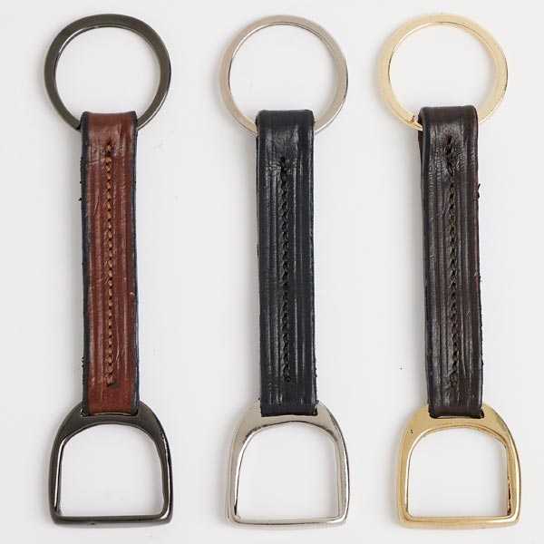Elico Leather Key Fob – Stirrup Design, Equestrian Keyring Gift