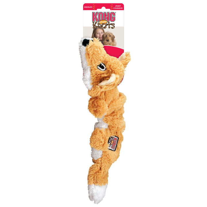 KONG Scrunch Knots Fox – Small/Medium | Plush Rope Chew Toy