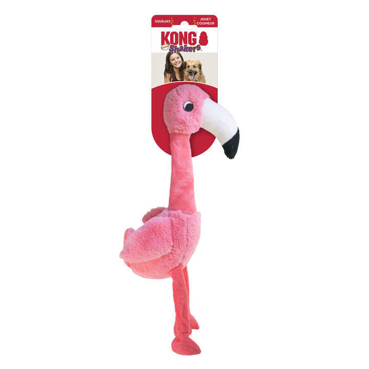 KONG Shakers Honkers Flamingo – Small | Plush Squeaker Dog Toy
