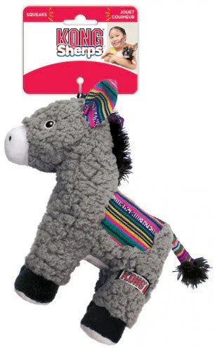 KONG Sherps Donkey – Medium Plush Dog Toy with Squeaker - Animall