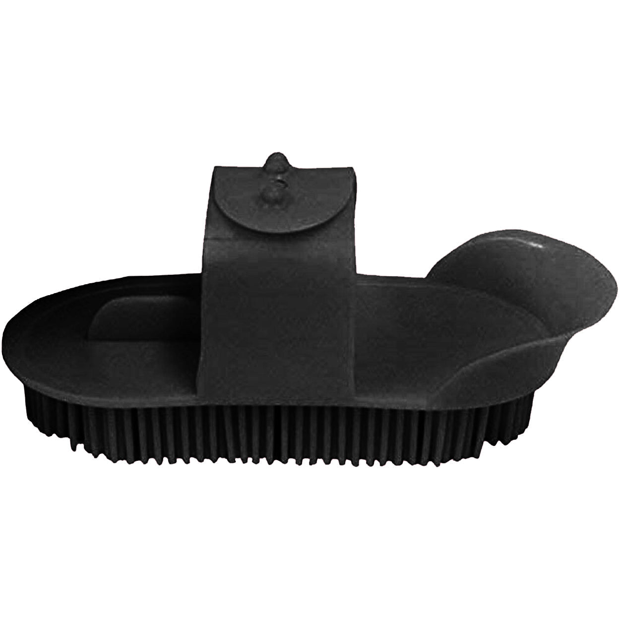 Lincoln Plastic Curry Comb – Black, Large, Horse Grooming Comb