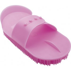 Lincoln Plastic Curry Comb – Pink, Large, Horse Grooming Comb