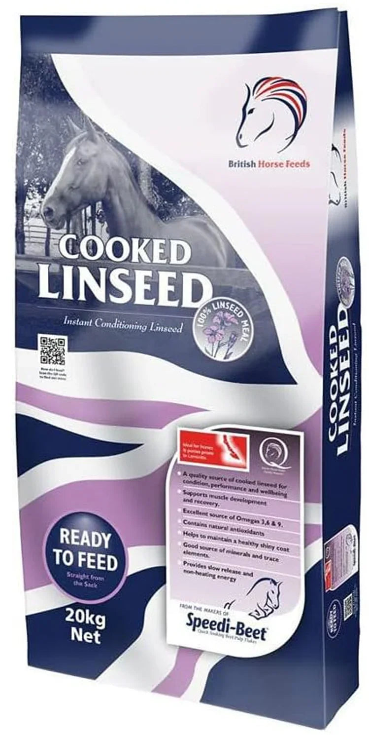 British Horse Feeds Cooked Linseed Meal – 20kg for Horses
