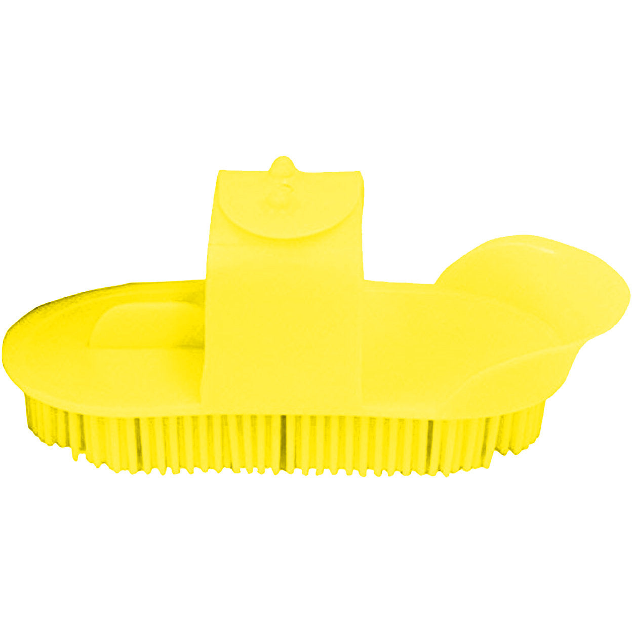 Lincoln Plastic Curry Comb – Yellow, Large, Horse Grooming Comb