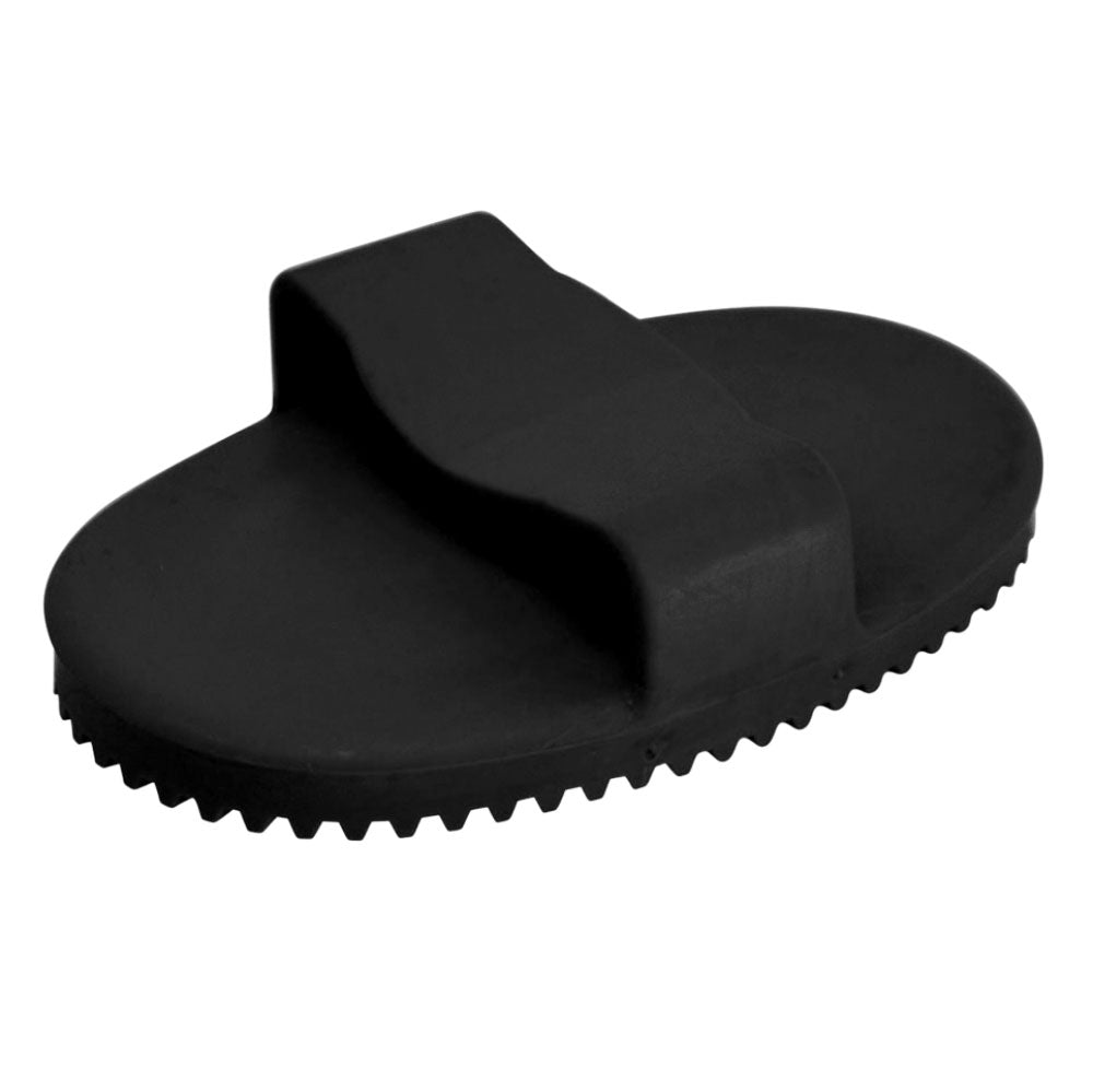 Lincoln Rubber Curry Comb – Black, Small, Flexible Grooming Comb