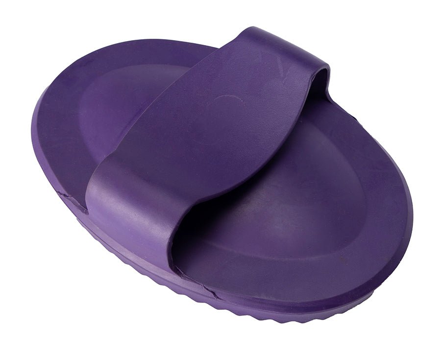 Lincoln Rubber Curry Comb – Purple, Large, Coat Cleaning Tool for Horses