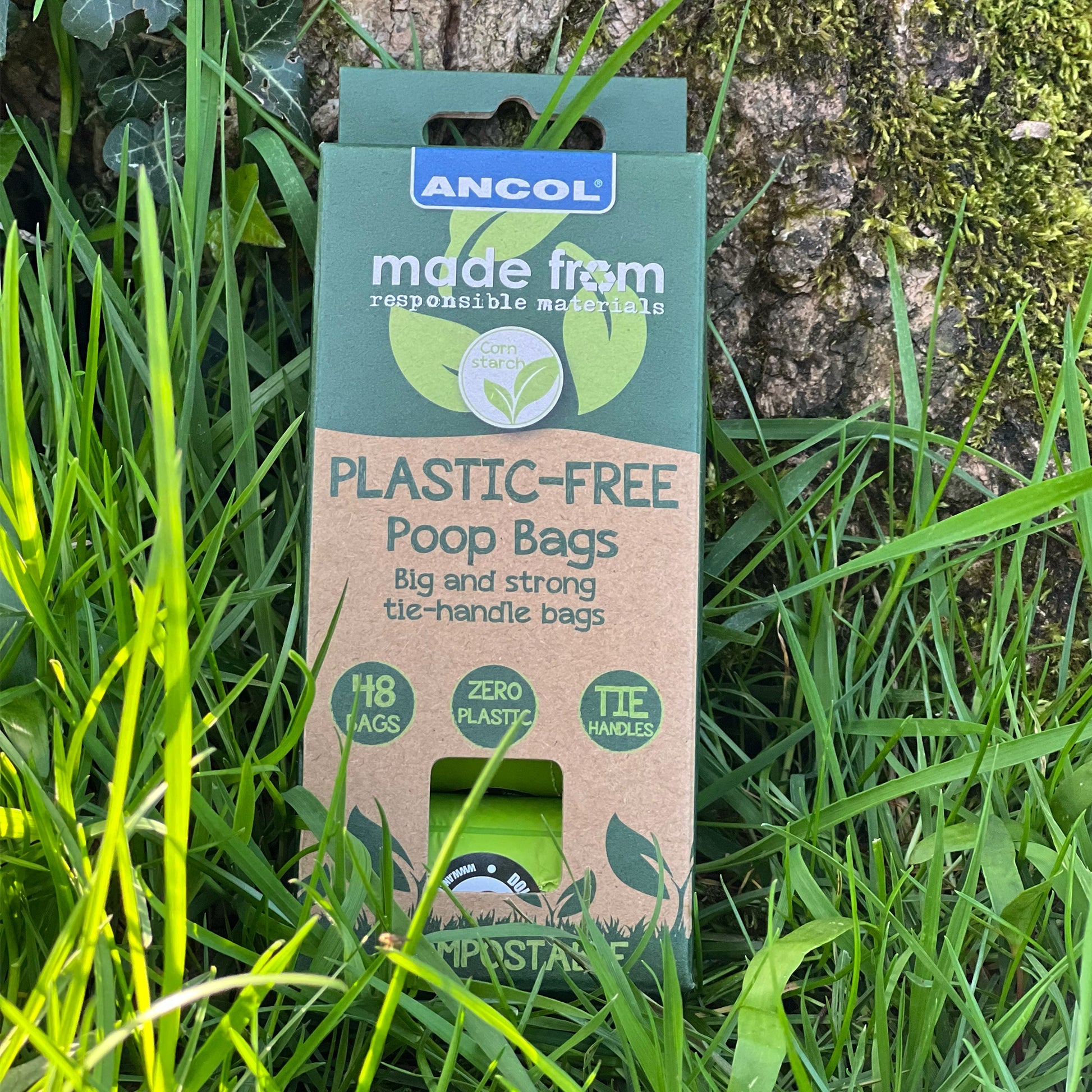 Ancol Made From Plastic-Free Poo Bags packaging detail