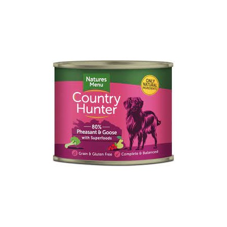 Natures Menu Country Hunter Dog Food – Pheasant & Goose 600g Cans