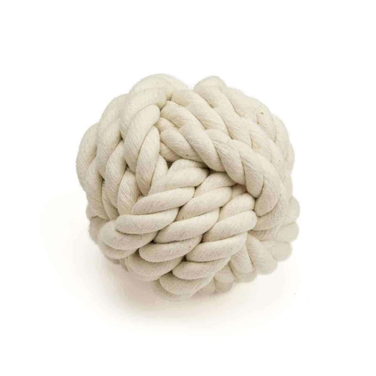 Great & Small 100% Cotton Knotted Rope Ball – 8cm Dog Toy
