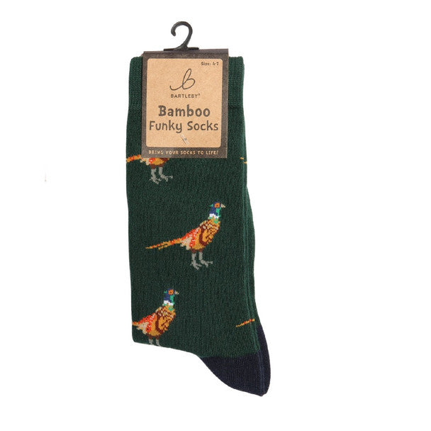 Bartleby Funky Bamboo Sock 4-7 Pheasant Comfortable Bamboo Socks