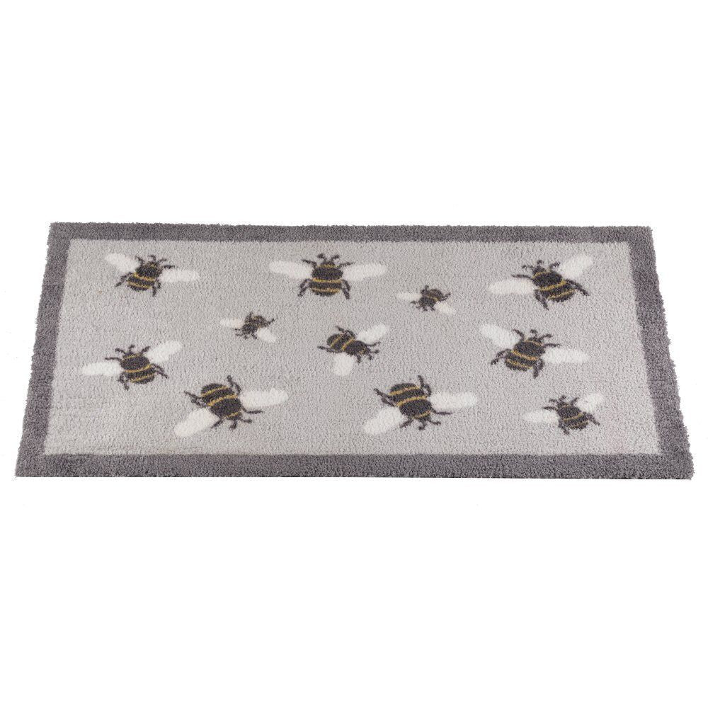 Smart Garden Busy Bees Ritzy Rug 45x75cm - Absorbent Indoor Doormat with Gel Foam Backing