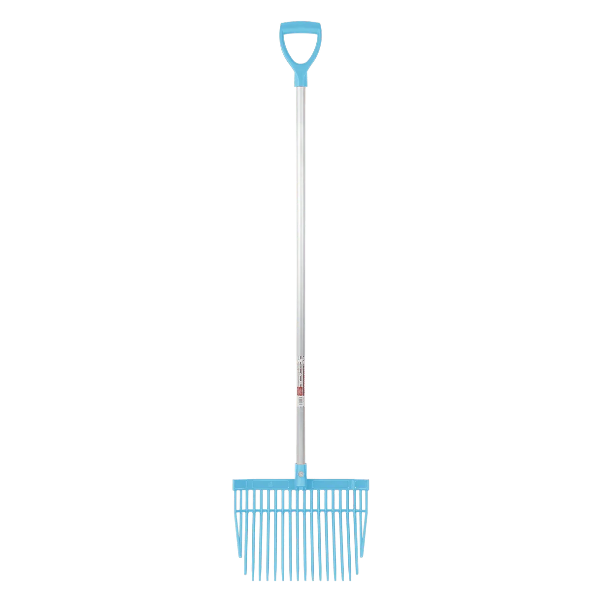 Red Gorilla Bedding Fork with D Handle – Sky Blue, Lightweight Stable Bedding Fork