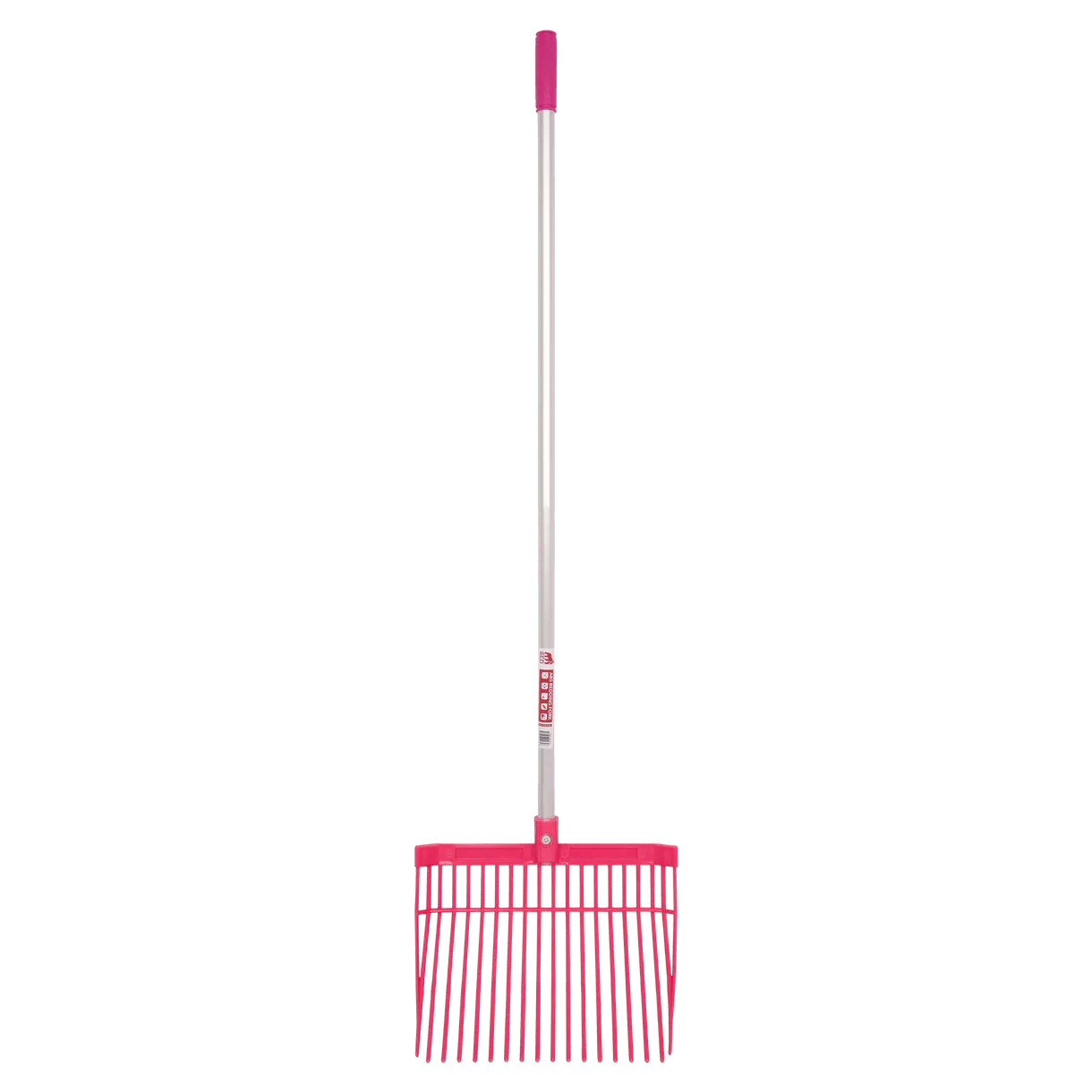 Red Gorilla Medium Bedding Fork with Straight Handle – Pink Lightweight Fork for Stable Bedding