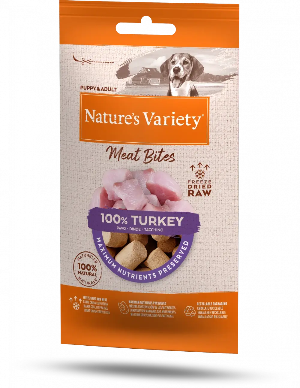 Natures Variety Freeze Dried Meat Bites Turkey 20g