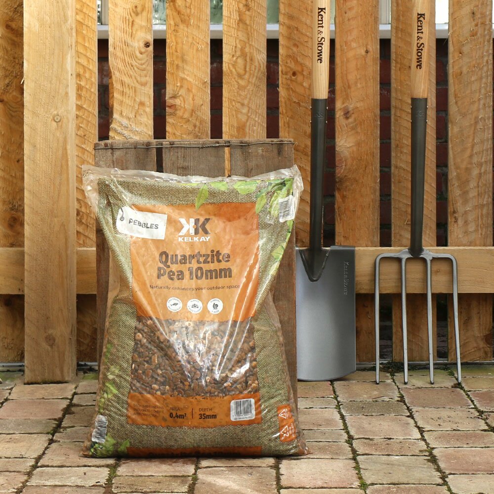 Kelkay Quartzite Pea Gravel 10mm – 20kg Decorative Garden Gravel