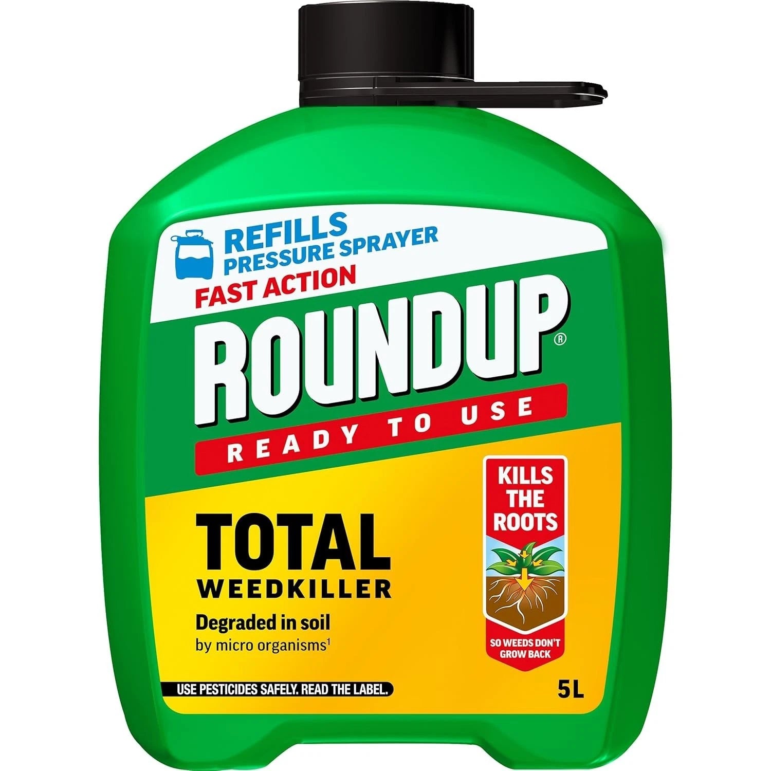 Roundup Fast Action Ready-to-Use Weedkiller Refill – 5 Litre