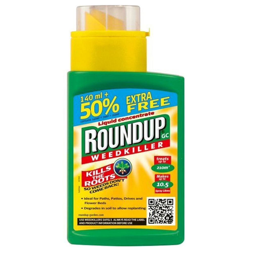 Roundup GC Liquid Concentrate Weedkiller – 140ml + 50% Extra Free