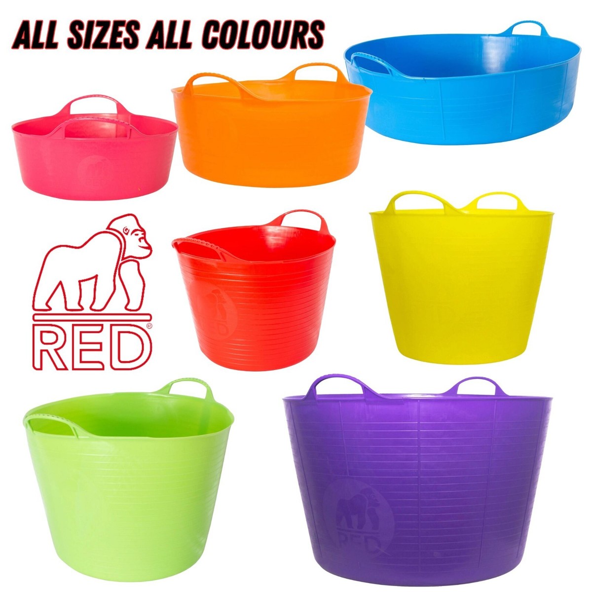(3 for 2) Gorilla Tub® Large 38L – Durable Multi-Purpose Plastic Tub PINK