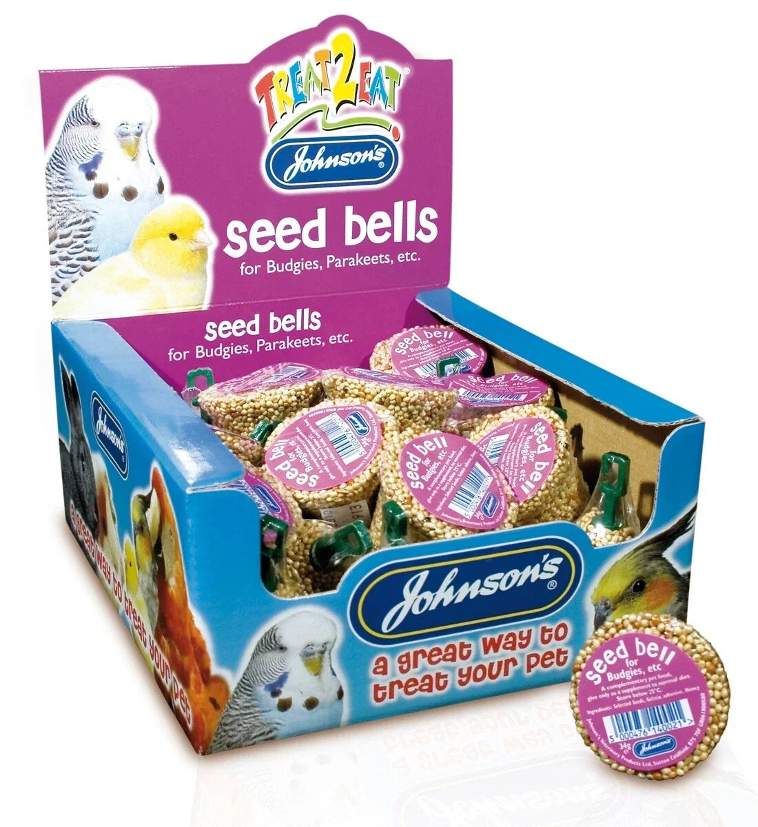 Johnson's Treat 2 Eat Seed Bell with Honey – Bird Treat