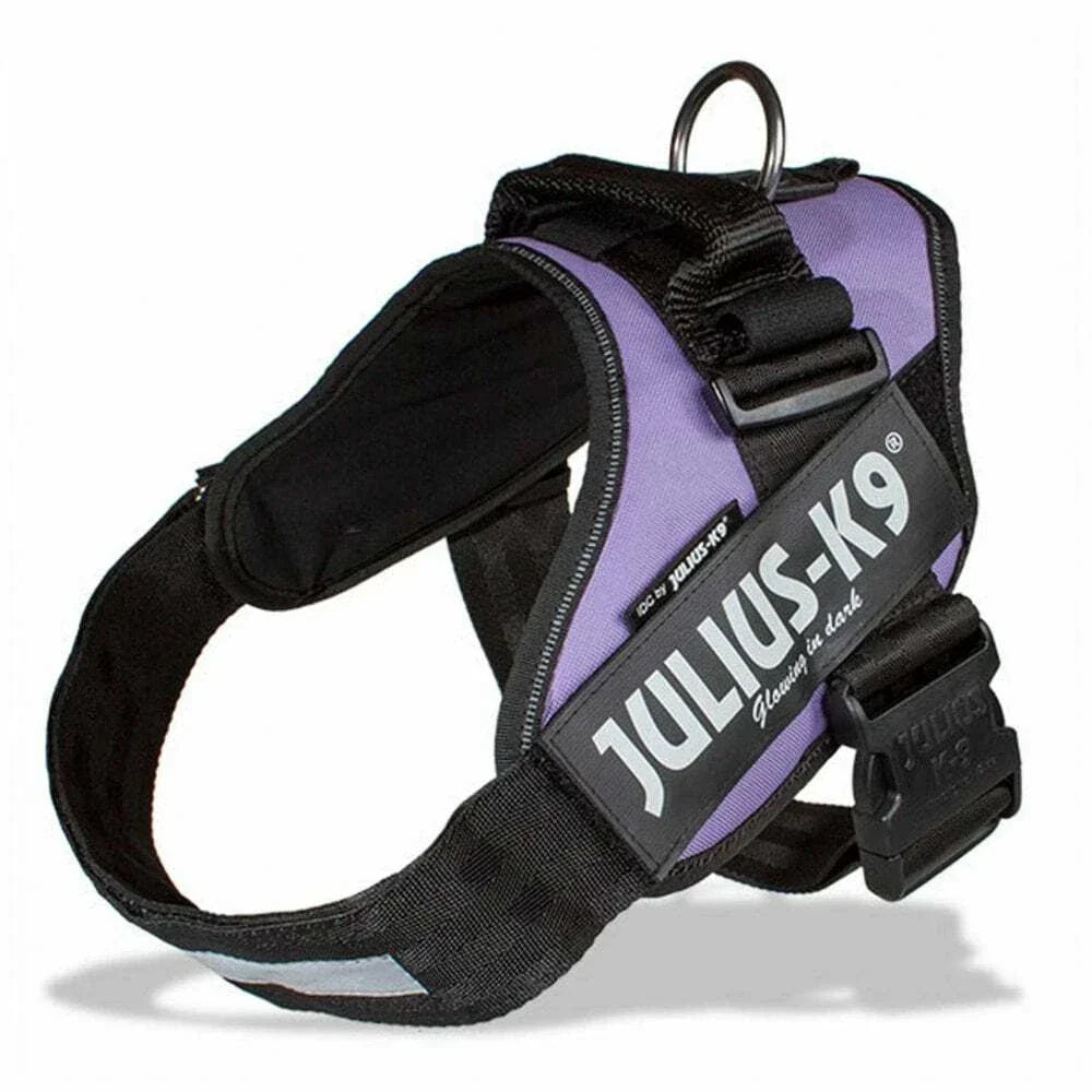 Julius-K9 IDC® Power Dog Puppy Harness – Strong, Adjustable & Reflective, Size: 1, Purple