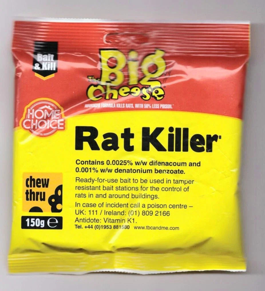 The Big Cheese Rat Killer Grain Sachet 1 x 150g – Ready-to-Use Bait for Stations