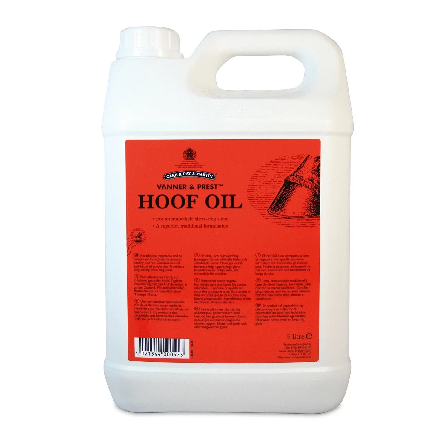 Carr & Day & Martin Vanner & Prest Antibacterial Shiny Hoof Oil 5L