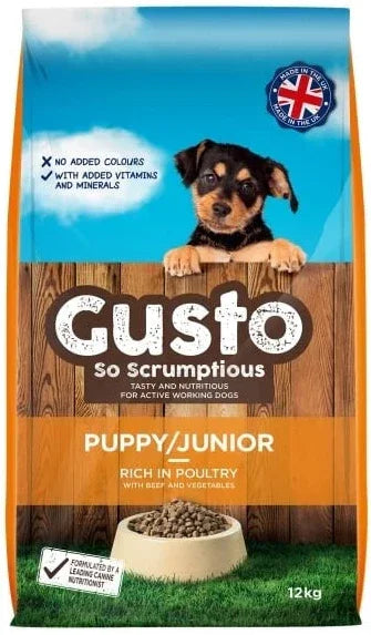 Gusto Complete Puppy/Junior Dry Dog Food – 12kg