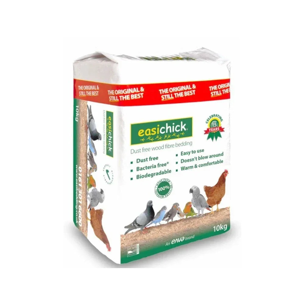 Easichick Wood Fibre Bedding – 10kg for Pigeons, Chickens &amp; Poultry