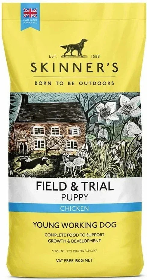 Skinner’s Field & Trial Puppy 15kg – Complete Dry Food, Sensitive, Supports Gut Health, Key Nutrients, 15kg
