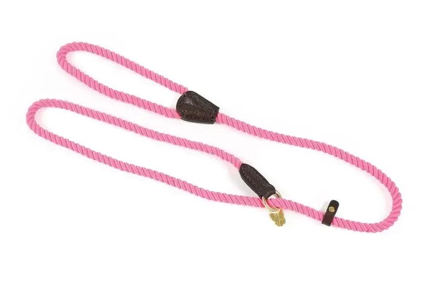 Digby & Fox Rope Slip Dog Lead – Pink