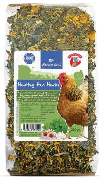 Nature's Grub Healthy Hen Herbs 200g – Poultry Health & Immune Boost