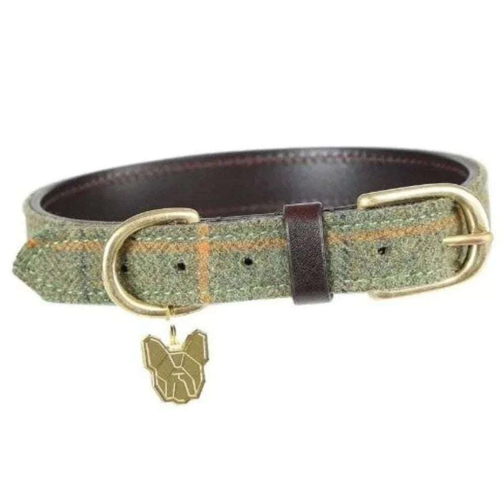 Digby & Fox Tweed Dog Collar – Classic Countryside Style - XS