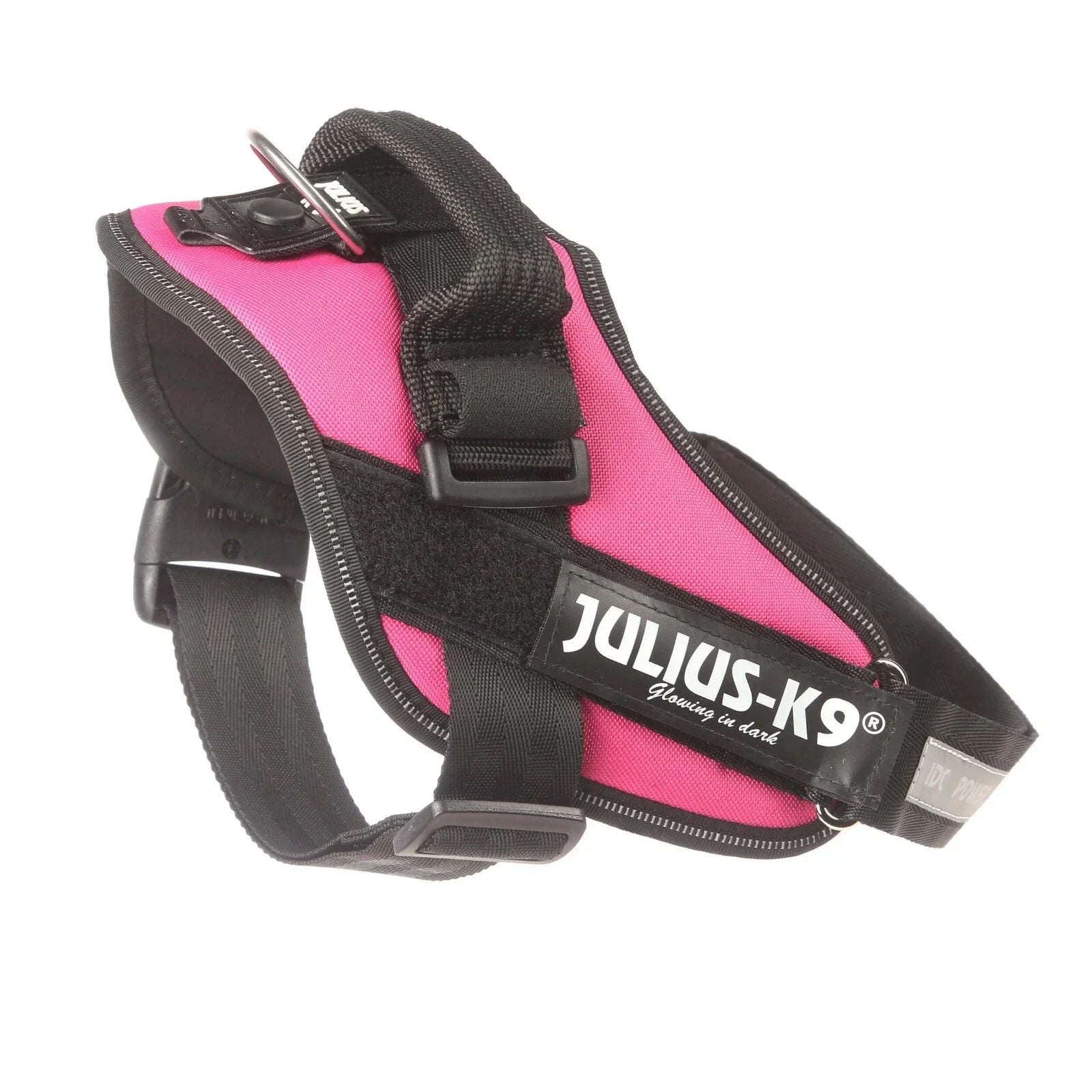 Julius-K9 IDC® Power Dog Puppy Harness – Strong, Adjustable & Reflective SIZE: 4, DARK PINK